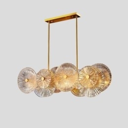 Modern Spark Disc Chandelier Firework Glass Pendant Lamp Home Decor Lighting