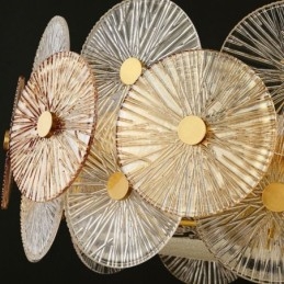 Modern Spark Disc Chandelier Firework Glass Pendant Lamp Home Decor Lighting