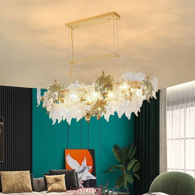 Maple Leaf Pendant Light Home Decor Glass Lighting