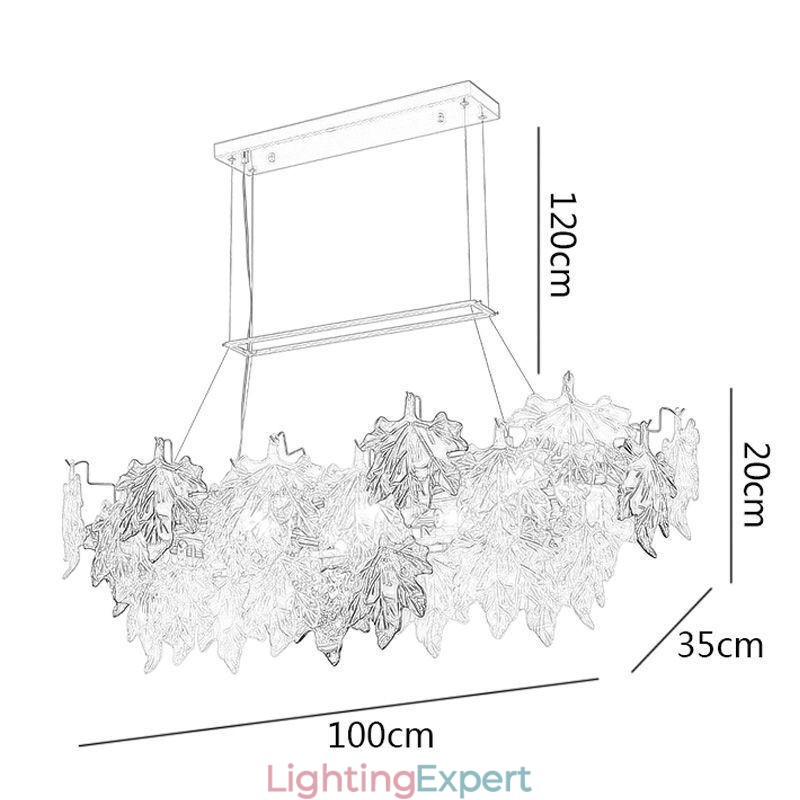 Maple Leaf Pendant Light Home Decor Glass Lighting