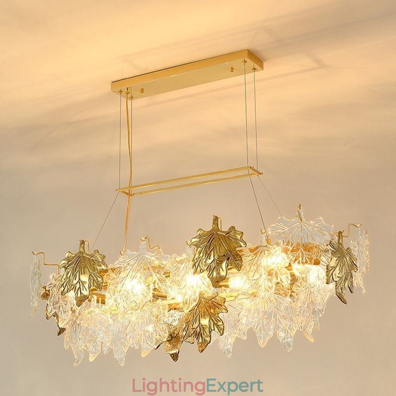 Maple Leaf Pendant Light Home Decor Glass Lighting