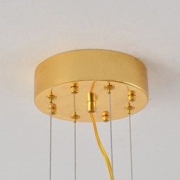 European Glass Hanging Light Fan Shaped Art Chandelier