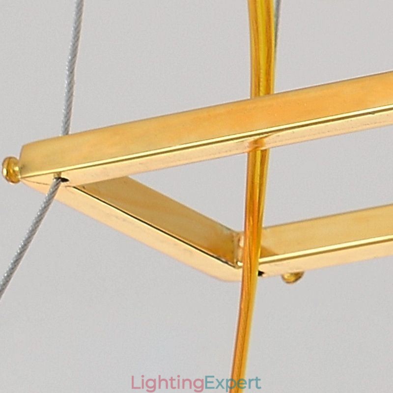 Artistic Glass Chandelier Feather Oval Pendant Light