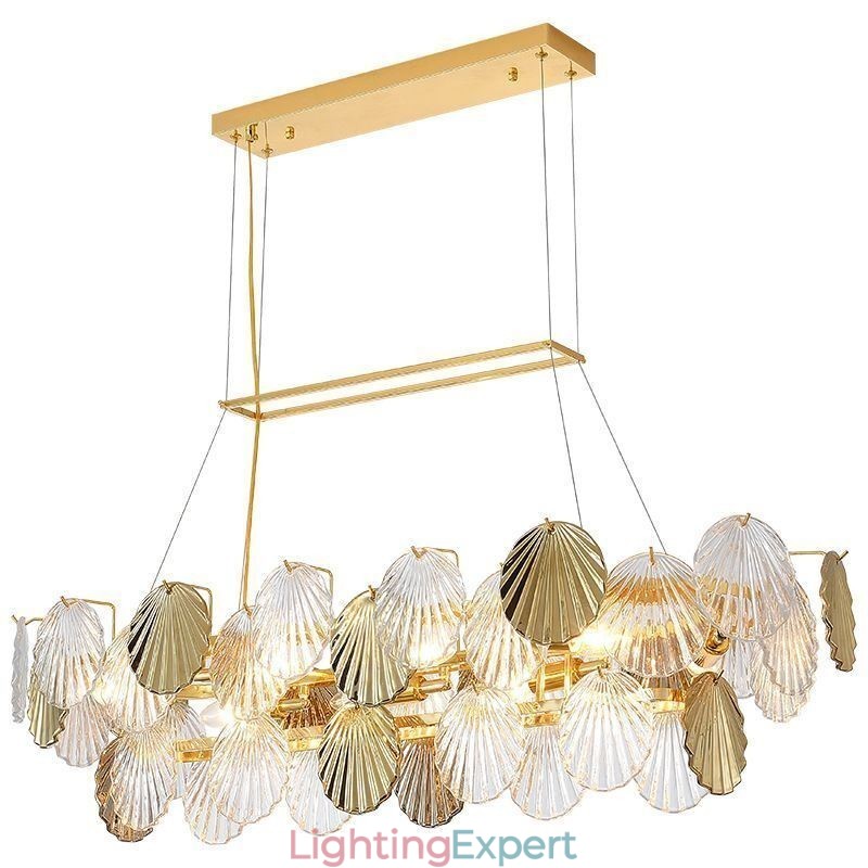 Luxury Glass Chandelier Fashion Lamp Shell Shape Glass Hanging Lamp