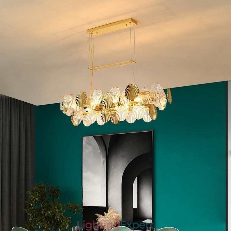 Luxury Glass Chandelier Fashion Lamp Shell Shape Glass Hanging Lamp