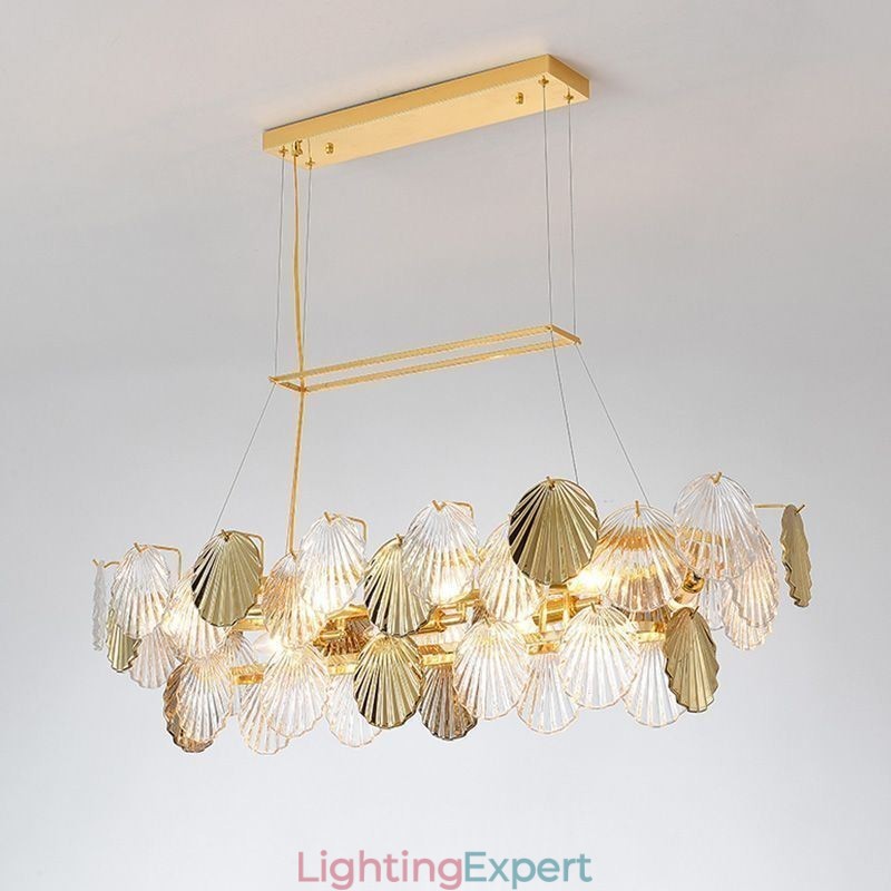 Luxury Glass Chandelier Fashion Lamp Shell Shape Glass Hanging Lamp