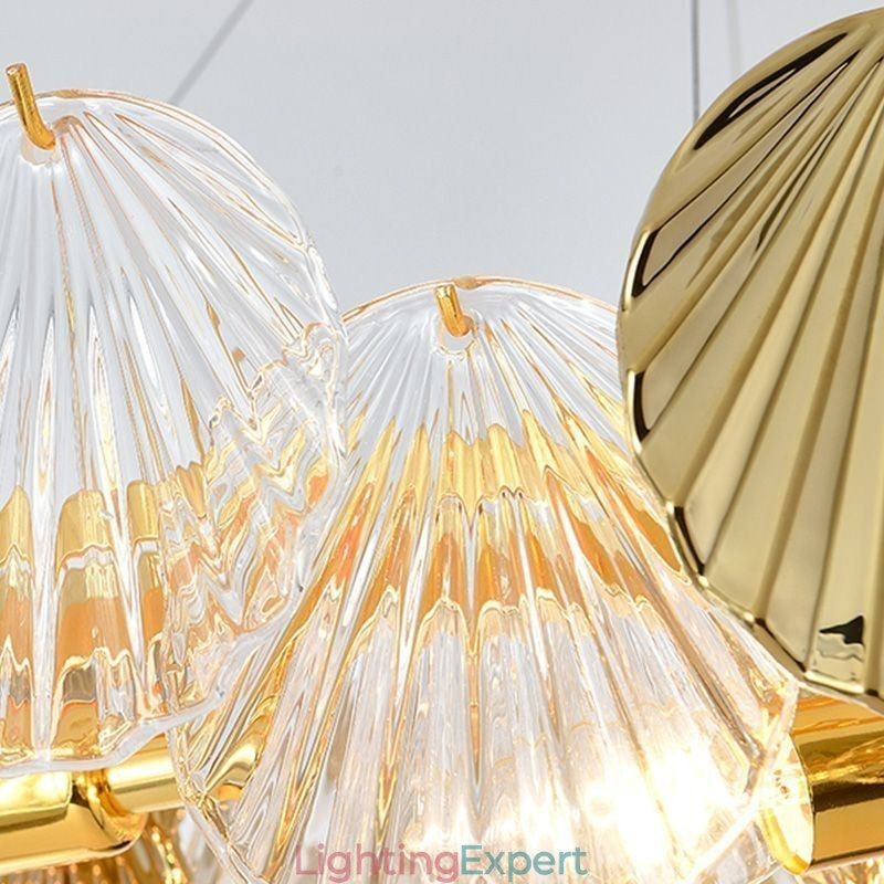 Luxury Glass Chandelier Fashion Lamp Shell Shape Glass Hanging Lamp