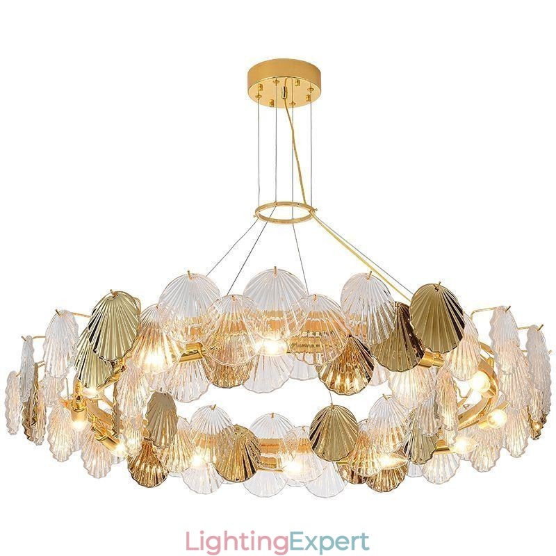 Modern Shell Glass Chandelier Lights Dining