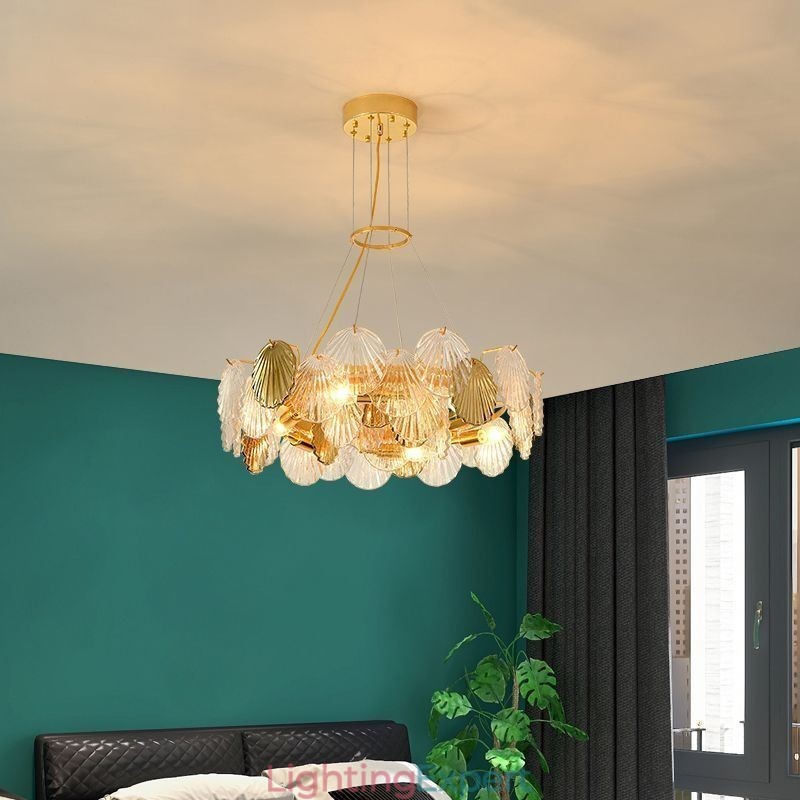 Modern Shell Glass Chandelier Lights Dining