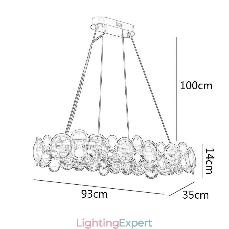 European Glass Chandelier Creative Luxury Pendant Light