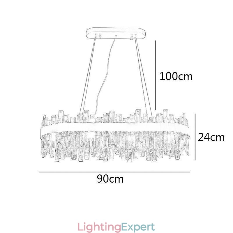 Light Luxury Chandelier Post Modern Glass Pendant Light