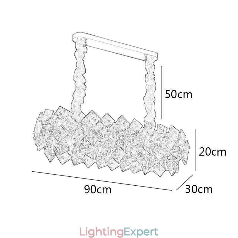 European Glass Chandelier Creative Light Luxury Pendant Lighting