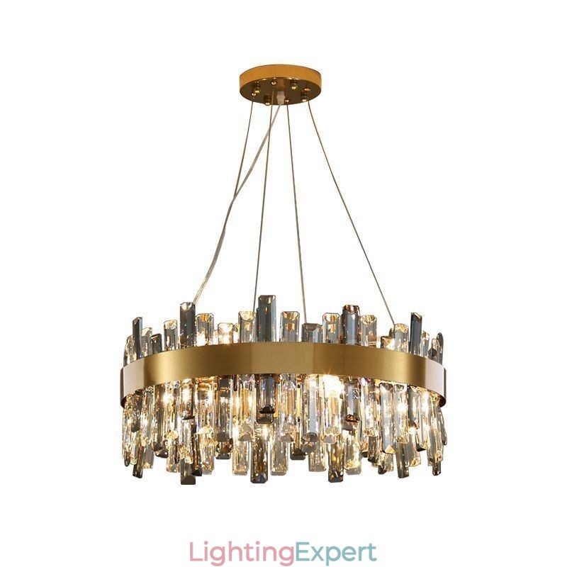 Luxury Glass Chandelier European Style Pendant Light Living