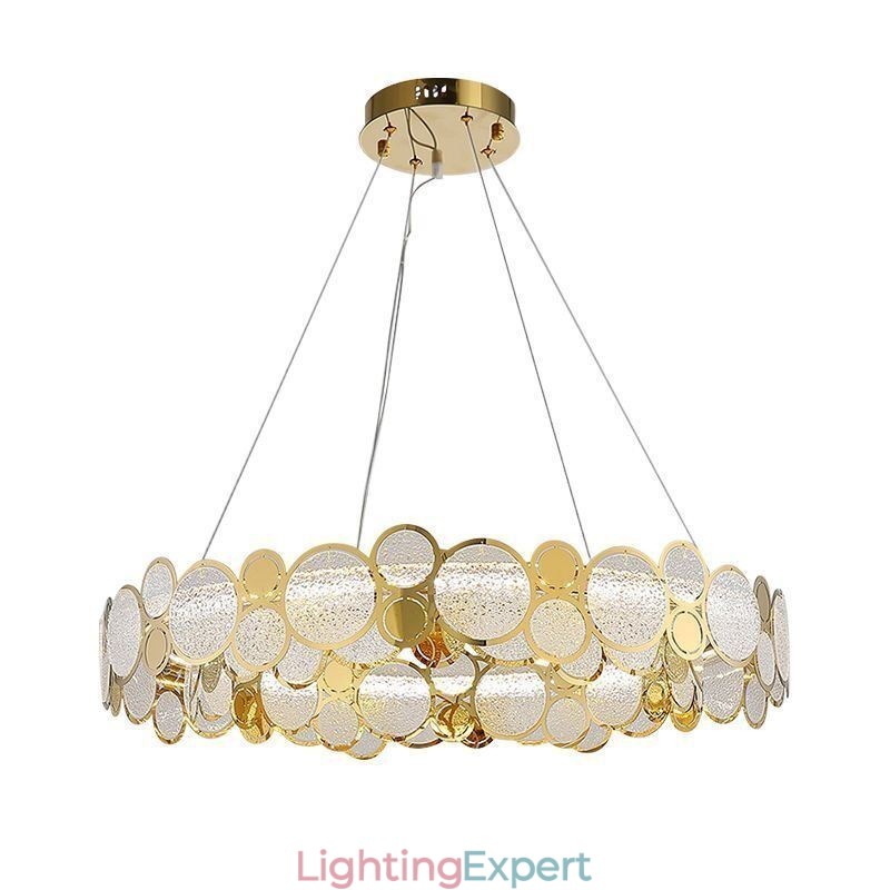 European Glass Chandelier Creative Light Luxury Pendant Light