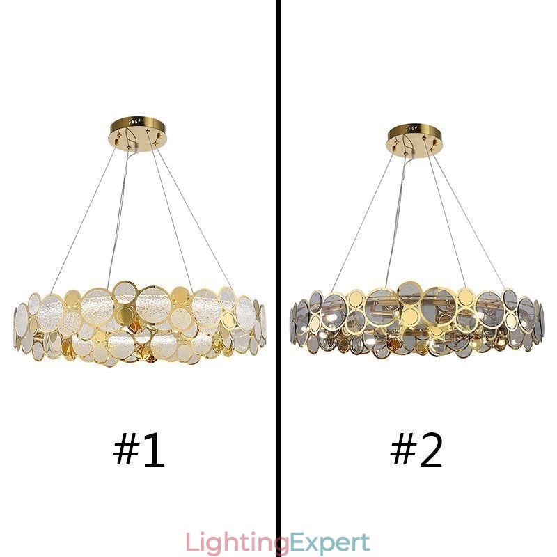 European Glass Chandelier Creative Light Luxury Pendant Light