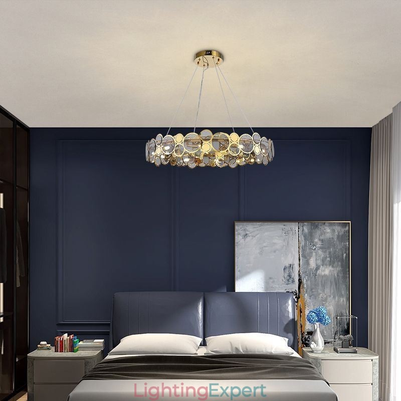 European Glass Chandelier Creative Light Luxury Pendant Light