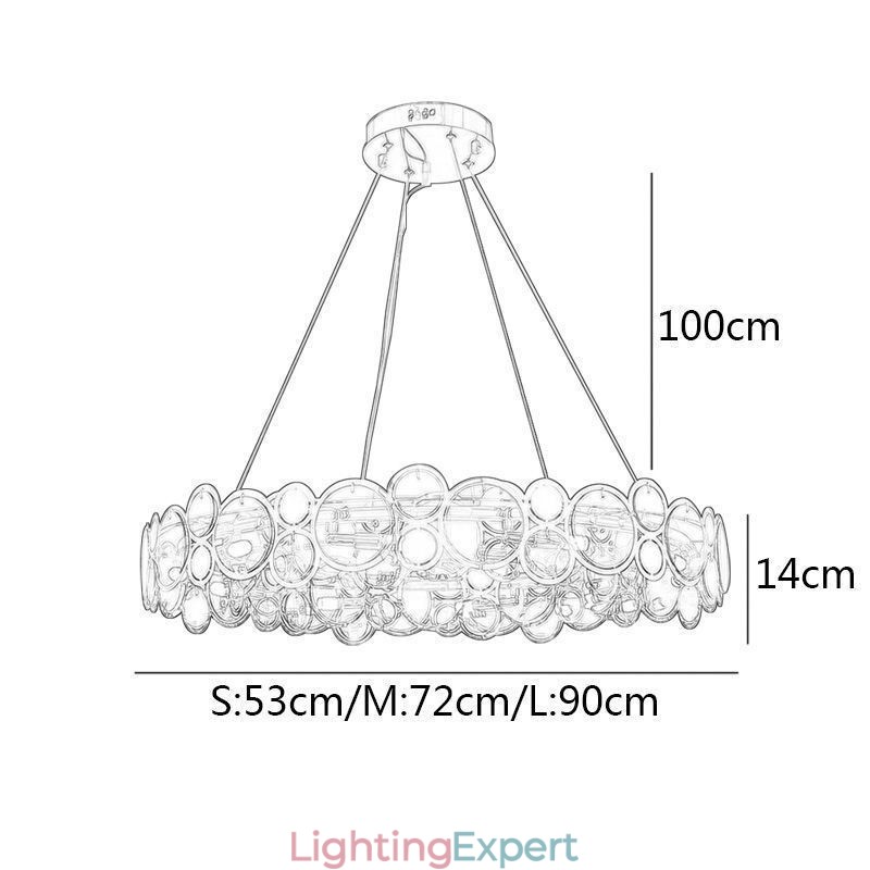 European Glass Chandelier Creative Light Luxury Pendant Light