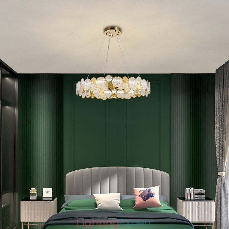 European Glass Chandelier Creative Light Luxury Pendant Light