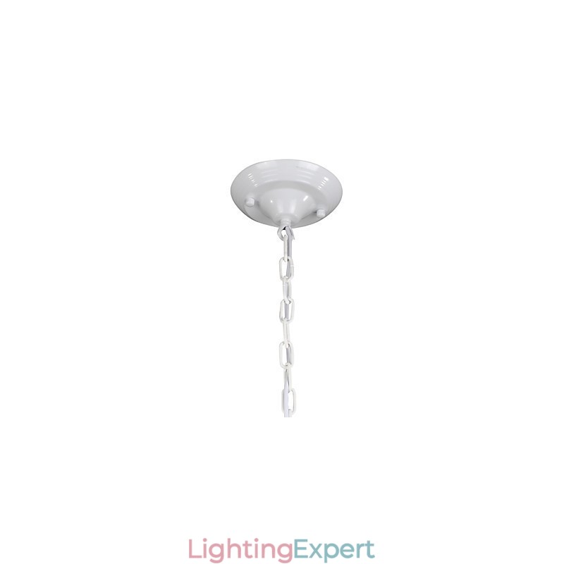 Chandelier Mini Style Country Garage white + blue Glass lights