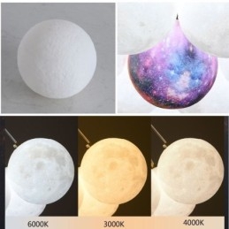 Moon Bubble Chandelier Modern 3D Print Balls Pendant Lamp