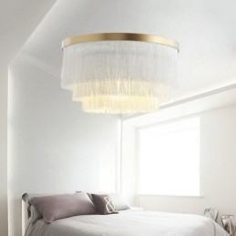Nordic Decorative Pendant Light Warm Romantic Tassel Chandelier Creative Hanging Lamp