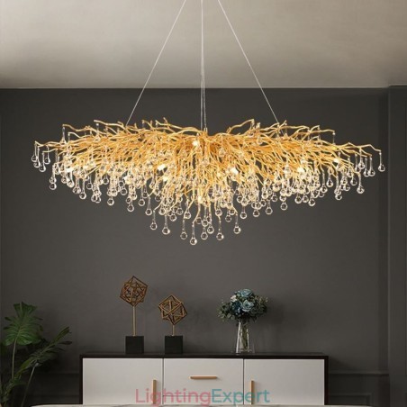 Luxury Crystal Chandelier Gold Modern Ceiling Hanging Lamp Dining Luxury Crystal Chandelier Gold Modern Ceiling Hanging Lamp Dining