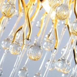Luxury Crystal Chandelier Gold Modern Ceiling Hanging Lamp Dining