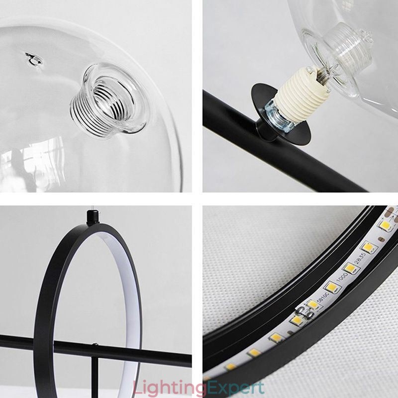 Modern Glass Bubble Pendant Light G9 Bulbs Chandelier