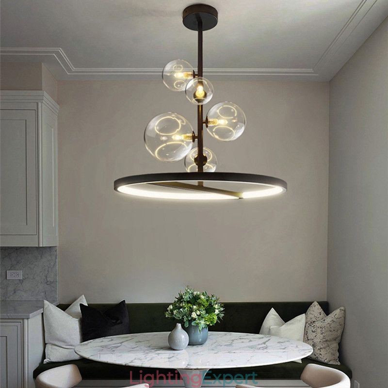 Modern Hanging Lights Fixture Chandelier Glass Bubble Pendant Light