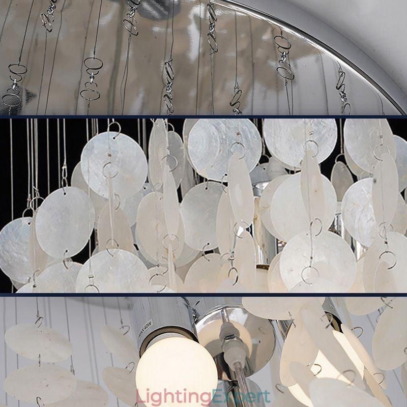 Modern Shell Pendant Light Contemporary Hanging Ceiling Lighting Dining