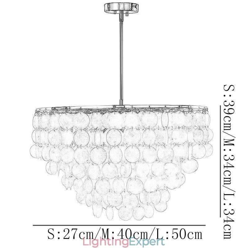 European Seashell Pendant Light Contemporary Hanging Light