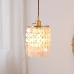 Modern Classic Chandelier White Shell Shade Pendant Ligthing Lamp Ceiling