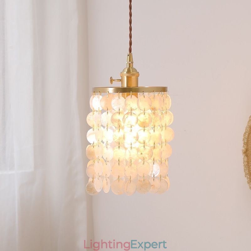 Modern Classic Chandelier White Shell Shade Pendant Ligthing Lamp Ceiling