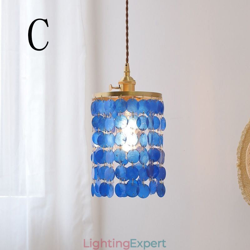 Modern Classic Chandelier White Shell Shade Pendant Ligthing Lamp Ceiling