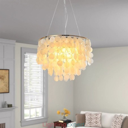 Modern White Shell Ceiling Light Fixture Pendant Light Chandelier Modern White Shell Ceiling Light Fixture Pendant Light Chandelier