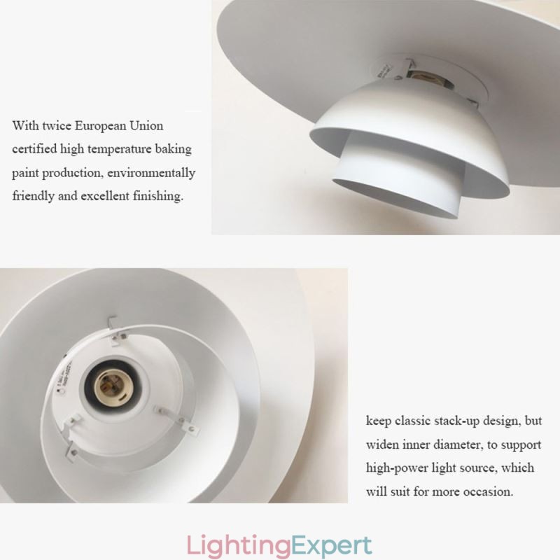 White Aluminum Pendant Lighting Contemporary Chandelier Adjustable Hanging Light Fixture