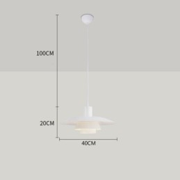 White Aluminum Pendant Lighting Contemporary Chandelier Adjustable Hanging Light Fixture