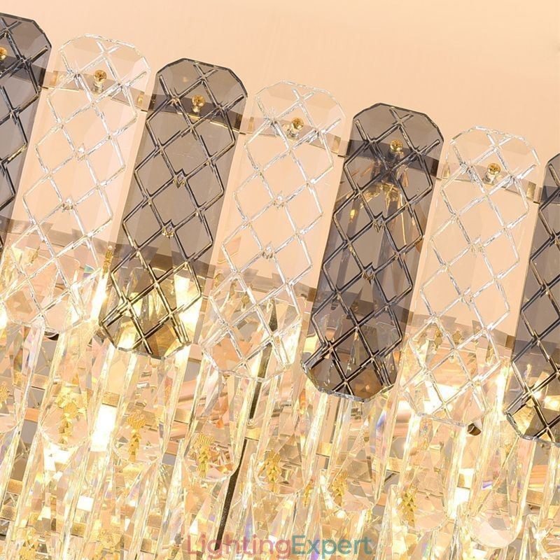 Modern Crystal Pendant Light Luxury Oval Hanging Light