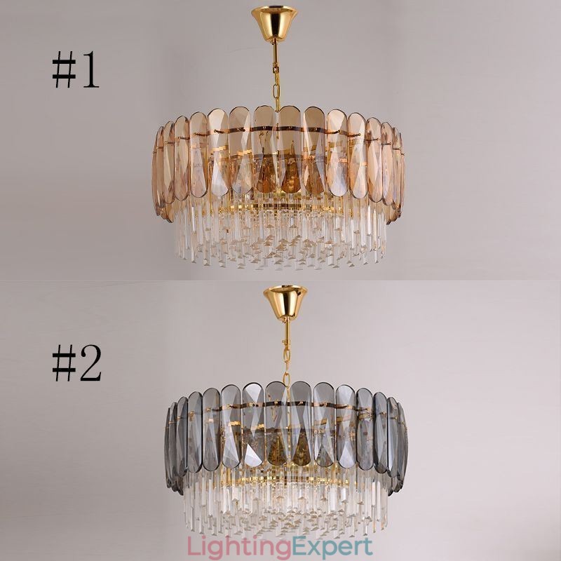Luxury Pendant Light Crystal Gold Ceiling Light