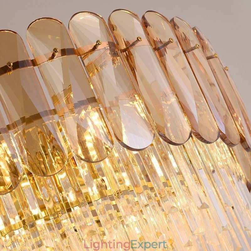 Luxury Pendant Light Crystal Gold Ceiling Light