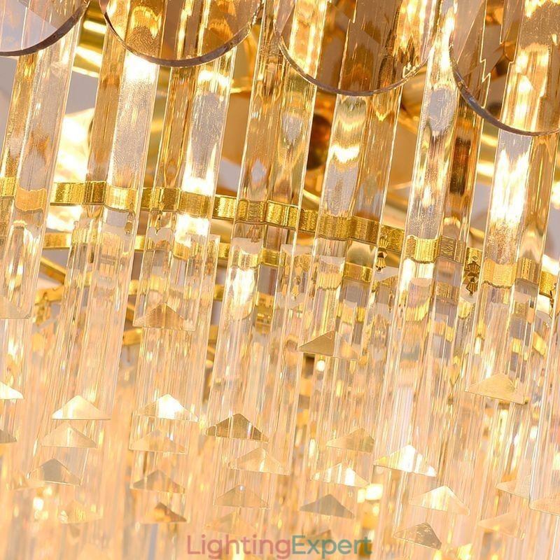 Luxury Pendant Light Crystal Gold Ceiling Light