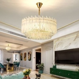 Crystal Round Coral Ceiling Light Pendant Light