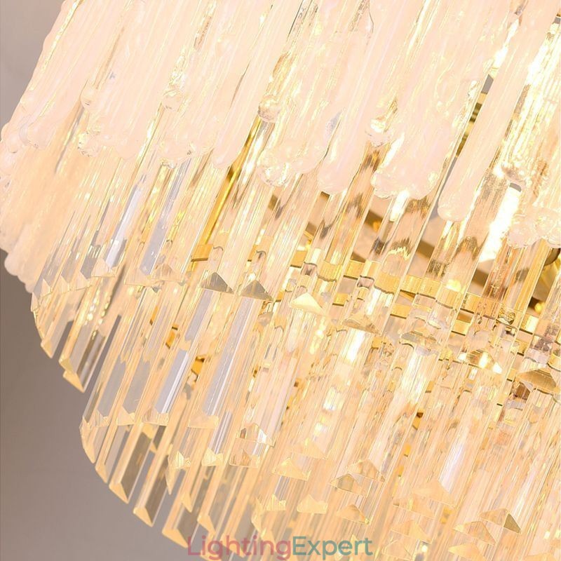 Crystal Round Coral Ceiling Light Pendant Light