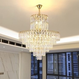 Elegant Pendant Light Crystal Round Ceiling Lighting Fixture