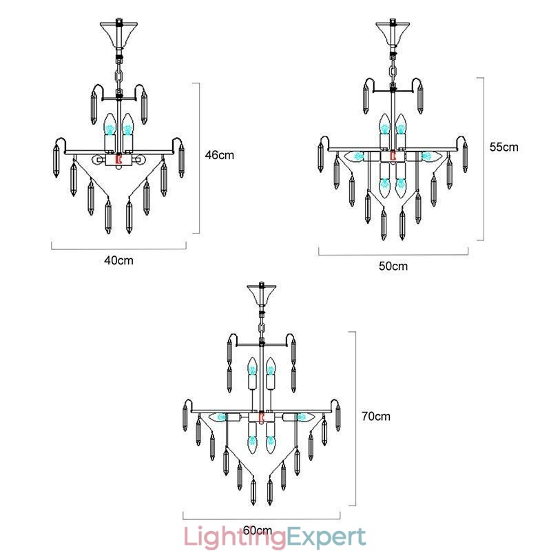 Elegant Pendant Light Crystal Round Ceiling Lighting Fixture