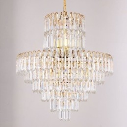 Elegant Pendant Light Crystal Round Ceiling Lighting Fixture