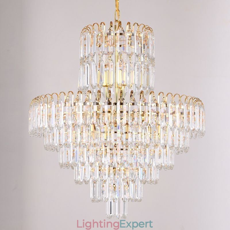 Elegant Pendant Light Crystal Round Ceiling Lighting Fixture