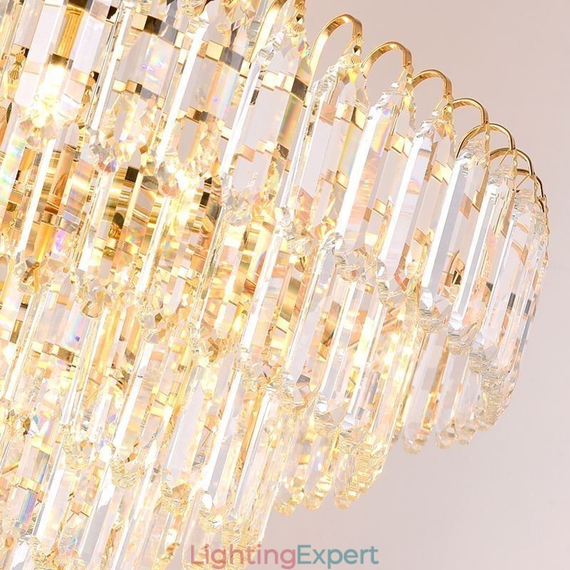 Elegant Pendant Light Crystal Round Ceiling Lighting Fixture