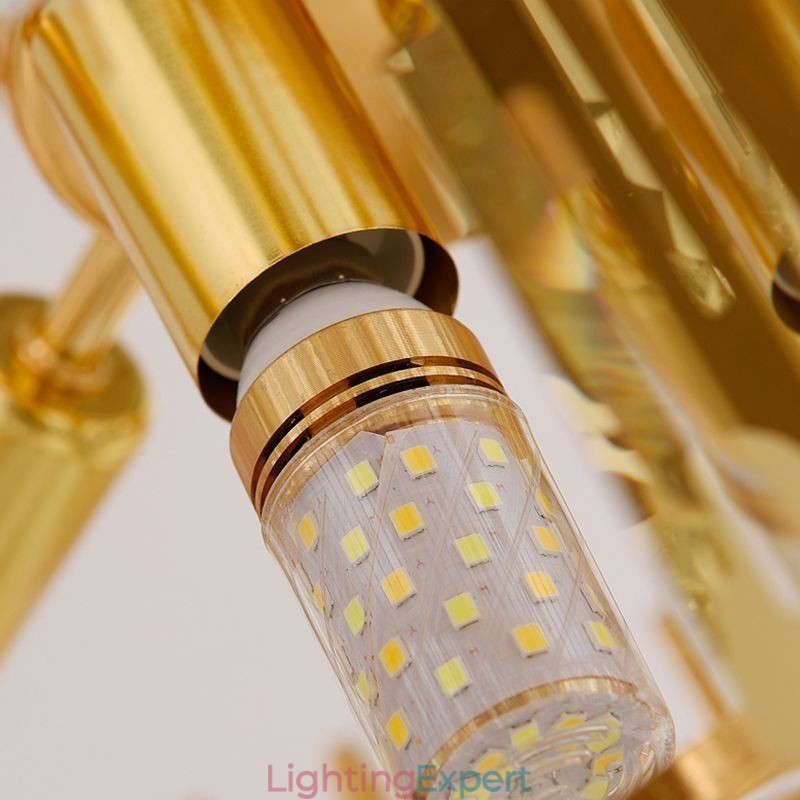 Elegant Pendant Light Crystal Round Ceiling Lighting Fixture