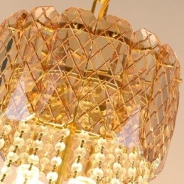 Modern Crystal Pendant Light Round Ceiling Lighting Fixture